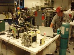 photo of David Ehresmann working in lab