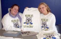 photo of students selling T-shirts