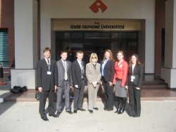 photo of Professor Eleanor Zeff with students who went to Turkey