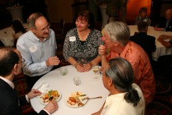 Photo of alumni Michael Marks, Kerry and Lynne Pearson, Tom Levis and Fred Chavez.