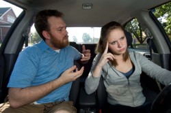 photo of Eric Selander and Caitlin DeLong playing out scenes from 