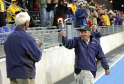 Photo of Paul Morrison with torch