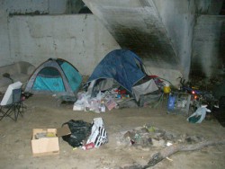 photo of homeless camp