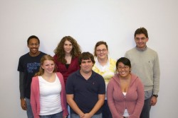 Front row: Sarah Kucker, Tyler Buller, Lindsey Andersen. Back row: Kyair Butts, Amanda Wilwert, Nico