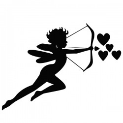image of Cupid shooting hearts