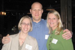 photo of Rachel Dykstra Boon, Adam Boon and CoraLynn Becker Trewet