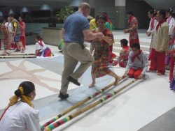 Chip Miller dancing Filipino dance