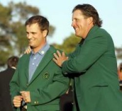 Photo of Zach Johnson with Phil Mickelson