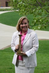 Photo of Dorothy Pisarski with her award.