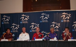 Photo of coaches at news conference