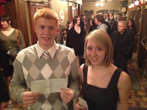 Scholarship winners Zachery Schrom and Jackie Ingmand