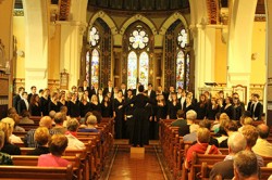 The Drake Choir performs during its 2012 trip to Ireland and Wales.