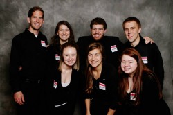 The LEAD class. Top: Jake Walburg, Evy Tews, Timothy Alguire, Ted Schreck. Bottom: Natalie Larson, Megan Fisher, and Emily Notturno.