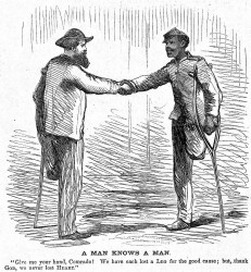  "A Man Knows A Man" (Harper's Weekly, 22 April 1865: p. 256) Courtesy HarpWeek, LLC.