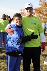 Lori Richman with her son at a Colon Cancer Foundation event. 