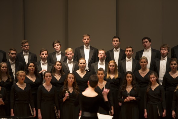 The Drake Chamber Choir performs in March 2014.