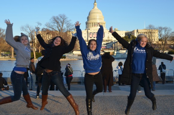 Drake students during a J-Term trip to D.C. (Photo by Jill Van Wyke)