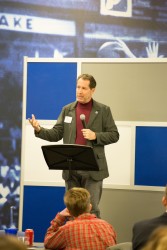 President David Maxwell speaks at the STEM Explorers kick off event Thursday.