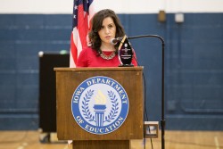 Clemencia Spizzirri was nominated by students and recognized as Iowa Teacher of the Year, the first Latina to win the prestigious award. 