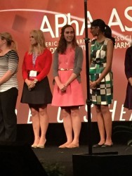 Yvette Mitchell, middle, placed in the top ten nationally at the American Pharmacists Association-Academy of Student Pharmacists Patient Counseling Competition. 