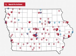 An interactive, searchable map at the Iowa Caucus Project website allows voters and journalists to track past and future campaign events for each presidential candidate. The website also features in-depth campaign analysis from students and political experts.