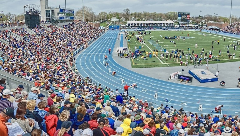 Drake Relays Single Session Tickets Now On Sale Drake University Newsroom   Passthru Imagecredit 2014 Relays Panorama 768x434 