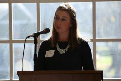 Student Brooke Miller thanked the benefactor of her scholarship.