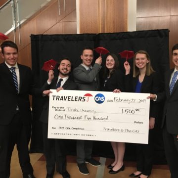 Actuarial Science students win 2019 Travelers Actuarial Case Competition