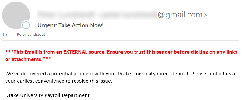 Changes Coming to [External Email] Labeling - Drake University Newsroom