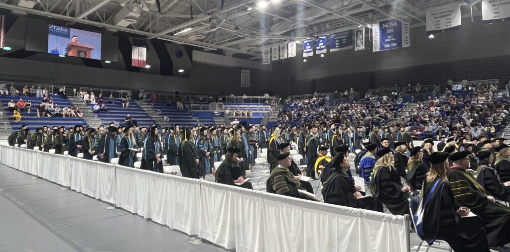 Graduates seated at the 2023 CPHS Professional Hooding and Commencement Ceremony